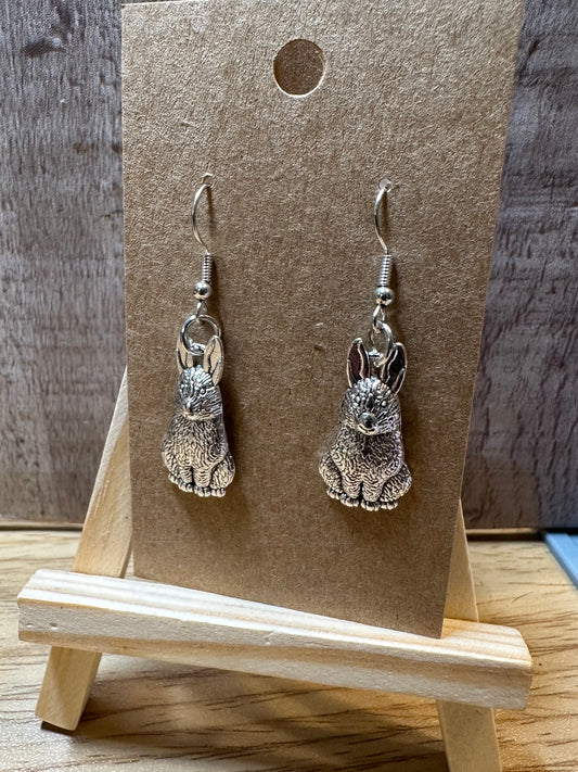 Metal Rabbit Earrings