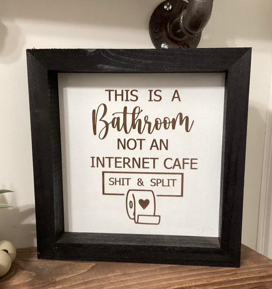 Bathroom Sign 8x8