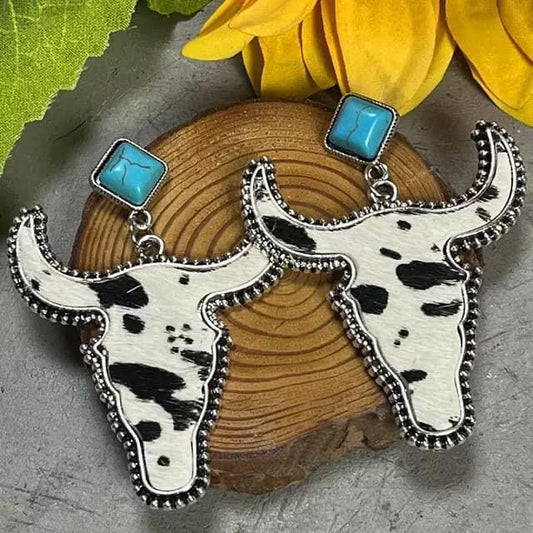 Western Cow Earrings